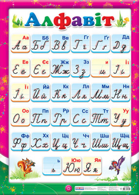 Плакат Український алфавіт (прописаний) (Укр) Плакати в кожний кабінет Світогляд (12104095У) (4823076113551) (227762)