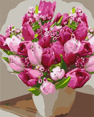 Яскраві тюльпани. Картина за номерами. 40х50 см Ідейка (4823104325079) (447179)