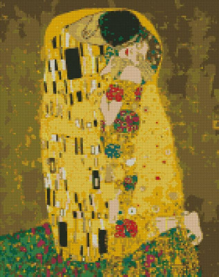 Алмазна мозаїка "Аура поцілунку Густав Клімт" 40х50 см Ідейка AMO7045 (4823104329688) (477189)