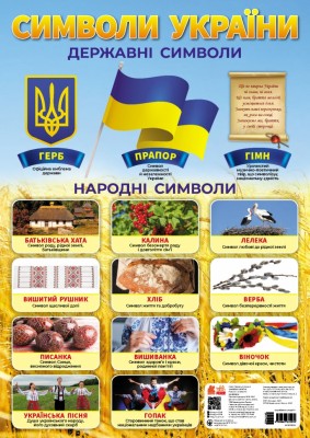 Символи України. Навчальні плакати (Укр) Кенгуру (9789667615574) (511452)