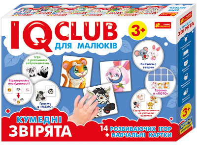 Кумедні звірята. IQ-club для малюків (Укр) Ranok-Creative (4823076136833) (288711)
