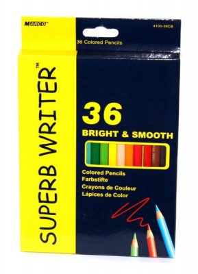 Олівці кольорові 36 кольори "Superb writer". Marco 4100-36СВ (6951572900608) (280060)