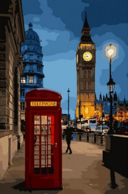 Картина за номерами Міський пейзаж "Вечірній Лондон 2" 35х50 см Ідейка КНО3546 (4823104309987) (455739)