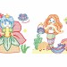 Принцеси та русалоньки. Водяні розмальовки з кольоровим контуром (Укр) Кристал Бук (9789669872982) (487929)