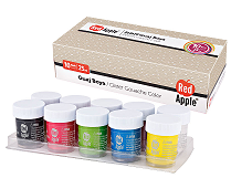 Фарба Гуаш перламутрова 10 кольорів по 25ml в баночках. Red Apple (8698954028953) (460911)