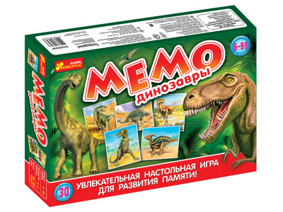 Настільна гра "Мемо" (динозаври) 12120029Р Ranok-Creative (4823076123567) (252256)