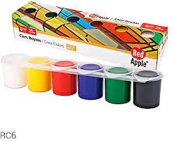 Фарба для скла та дзеркал по 25 мл 6 кольорів в спайці. Red Apple (8698954012679) (460906)
