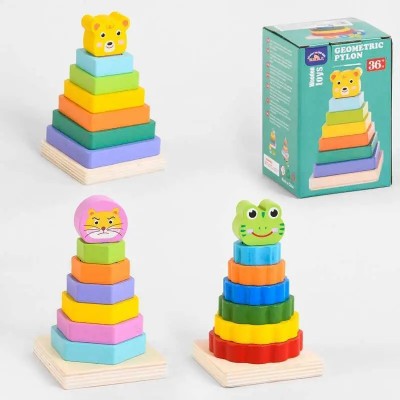 Дерев'яна Пірамідка. С 49470 (Укр) Wooden Toys (6900067494702) (477523)