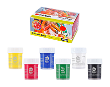 Фарба пальчикова 6 кольорів по 25 мл в баночках. Red Apple (8698954033254) (460939)