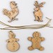 Дерев'яні новорічні іграшки. Набір 2 (4 фігурки) Зірка 92247 (2000000922478) (286233)