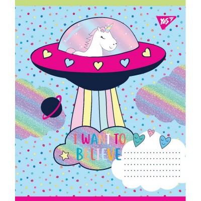 Зошит учнівський 12 аркушів, коса лінія Rainbow day. YES 765373 (4823092264947) (475830)