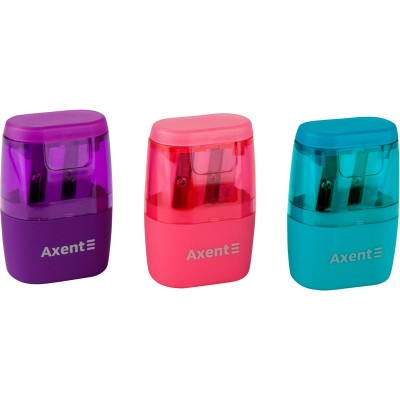 Точилка з контейнером 1164-A Intense. Асорті кольорів. Axent (4251458786046) (373544)