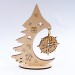 Дерев'яна новорічна підставка ялинка 3Д Зірка 100030 (2000001000304) (286203)