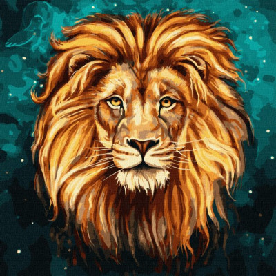 Картина за номерами "Розкішний лев" 40х40 см Ідейка KHO4286 (4823104331650) (475857)