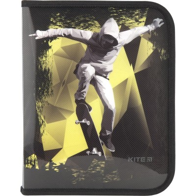 Папка об'ємна на блискавці В5 Cool Skateboarder. Kite (4251458704491) (457399)