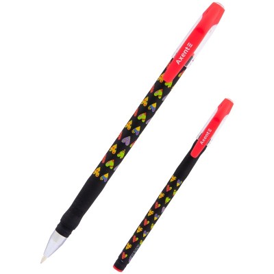 Ручка кулькова Hearts синя. Axent (4063276036803) (448077)