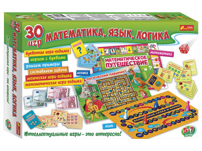 Великий набір 30 ігор Математика Мова Логіка (Рос) Ranok-Creative 12120111Р (4823076148447) (428804)