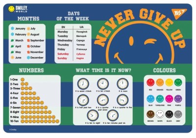 Підкладка настільна. YES "Smiley World.College" English. YES (5056137168361) (477421)